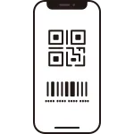 A Smartphone With A Qr Code SVG Icon